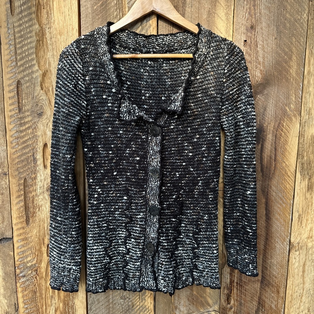 Anthropologie‎ Alpaca Mohair Blend Cardigan Sweater Womans M Boho Cottage Chic